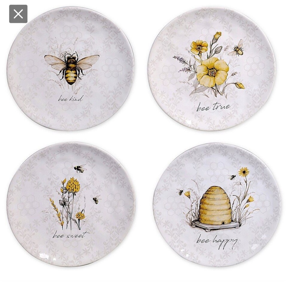 Certified International Sweet as a Bee Salad Plates (New not in box)